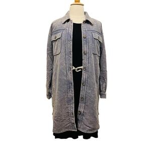 Mystree Denim Blue Long Jacket sz L